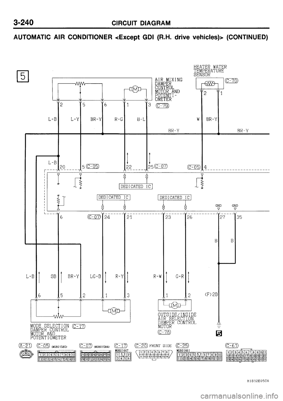 MITSUBISHI GALANT 2001 8.G Electrical Wiring Diagram Workshop Manual 