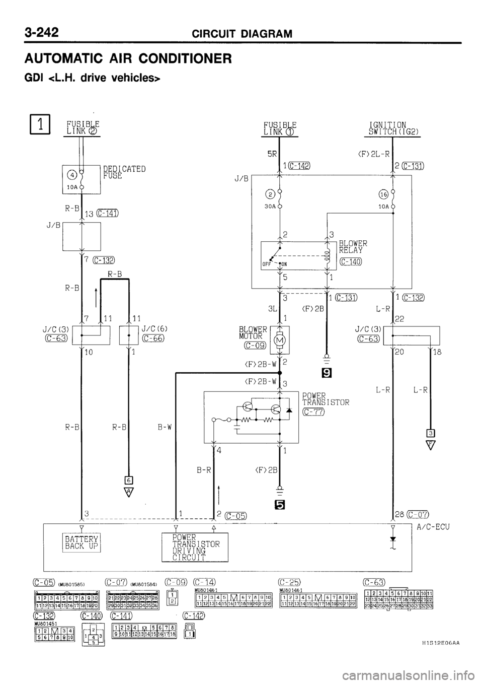 MITSUBISHI GALANT 2001 8.G Electrical Wiring Diagram Workshop Manual 