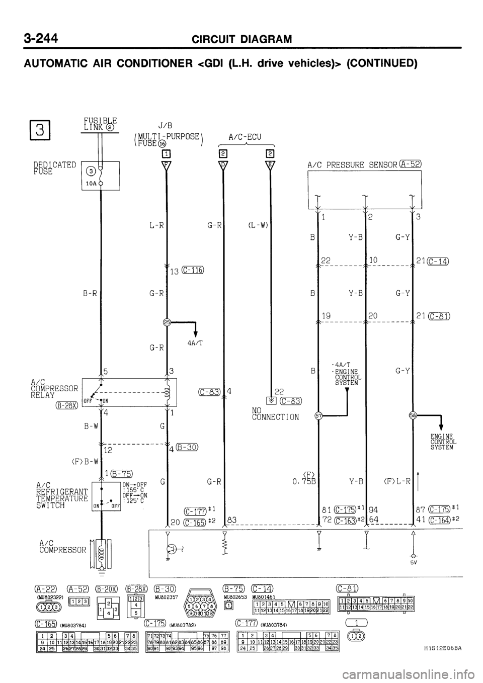 MITSUBISHI GALANT 2001 8.G Electrical Wiring Diagram Workshop Manual 