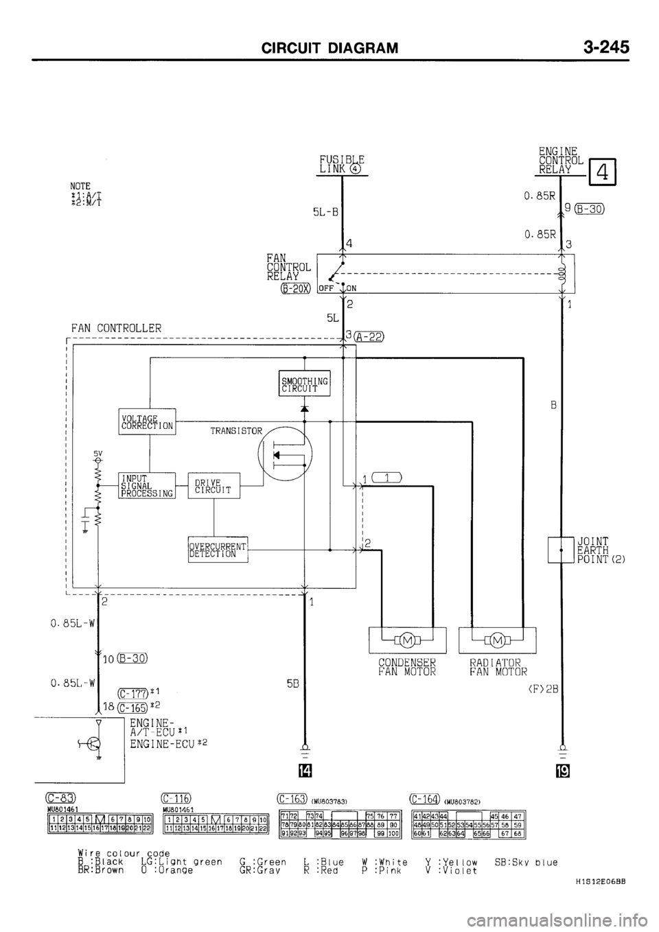 MITSUBISHI GALANT 2001 8.G Electrical Wiring Diagram Workshop Manual 