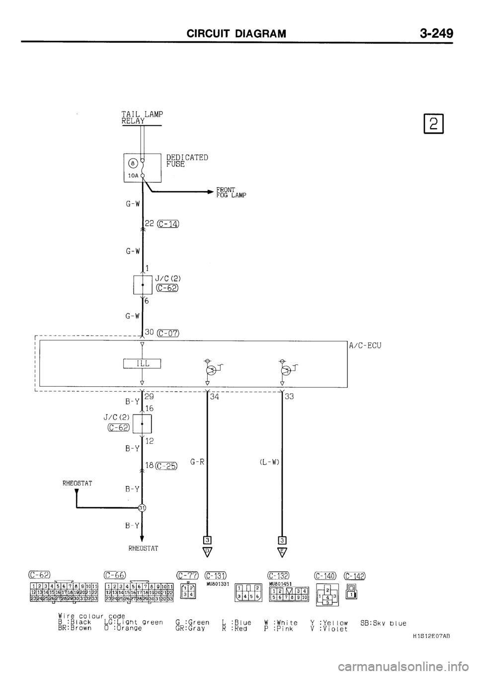 MITSUBISHI GALANT 2001 8.G Electrical Wiring Diagram Workshop Manual 