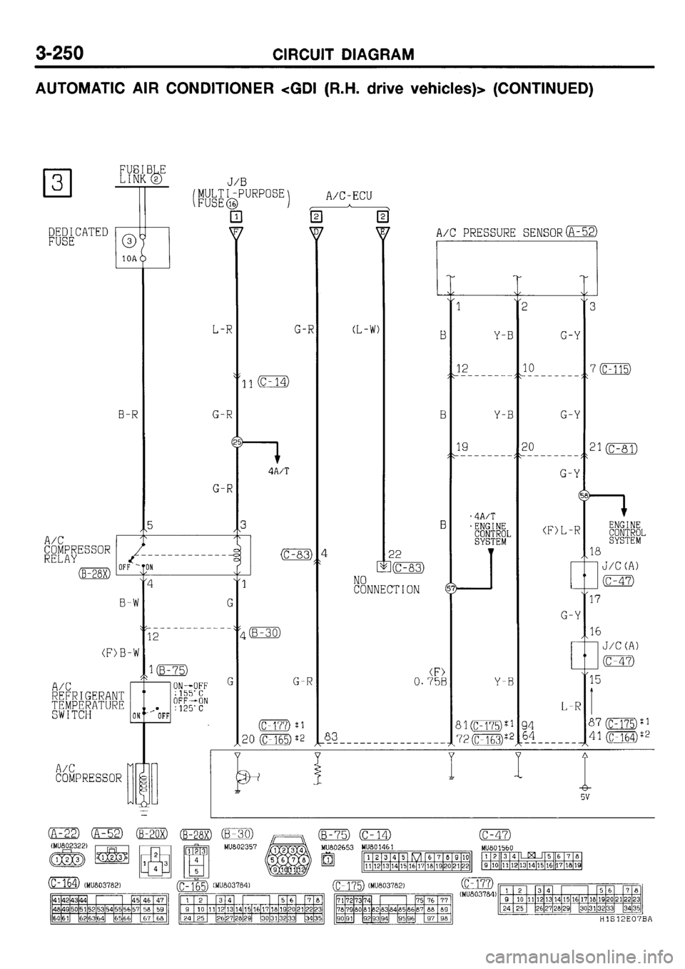 MITSUBISHI GALANT 2001 8.G Electrical Wiring Diagram Workshop Manual 
