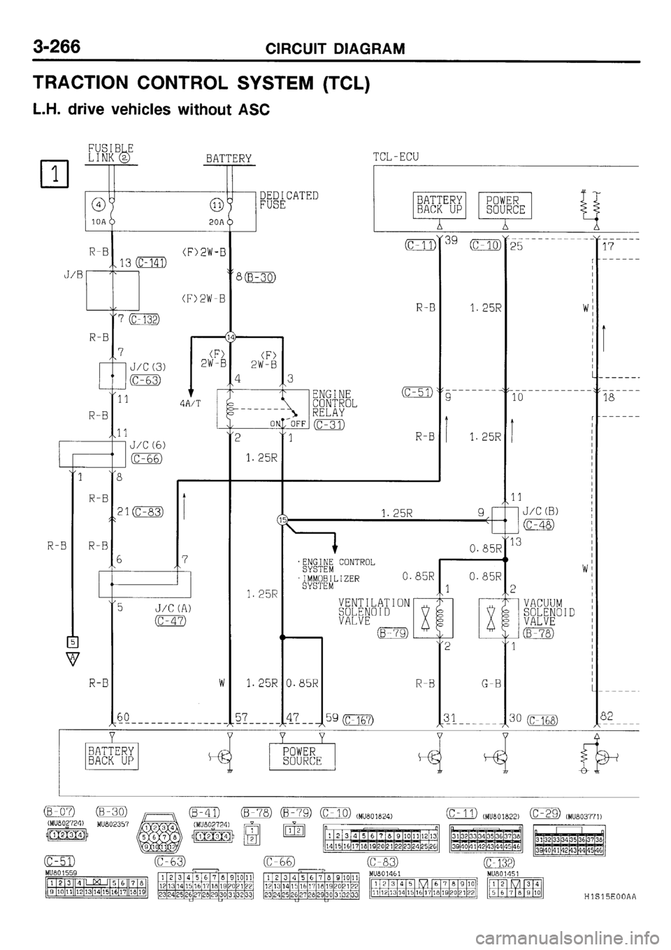 MITSUBISHI GALANT 2001 8.G Electrical Wiring Diagram Workshop Manual 