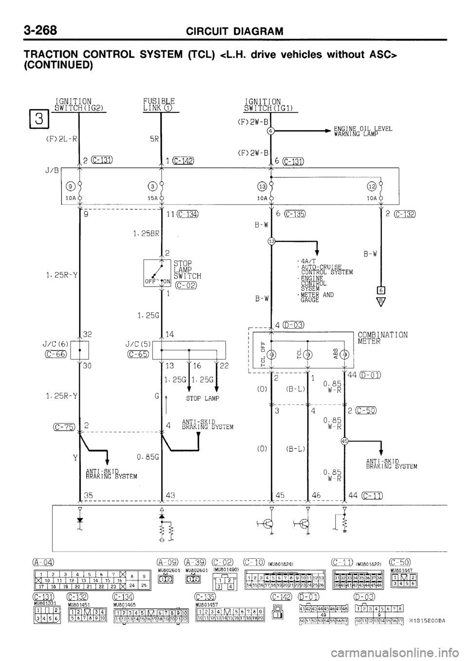 MITSUBISHI GALANT 2001 8.G Electrical Wiring Diagram Workshop Manual 