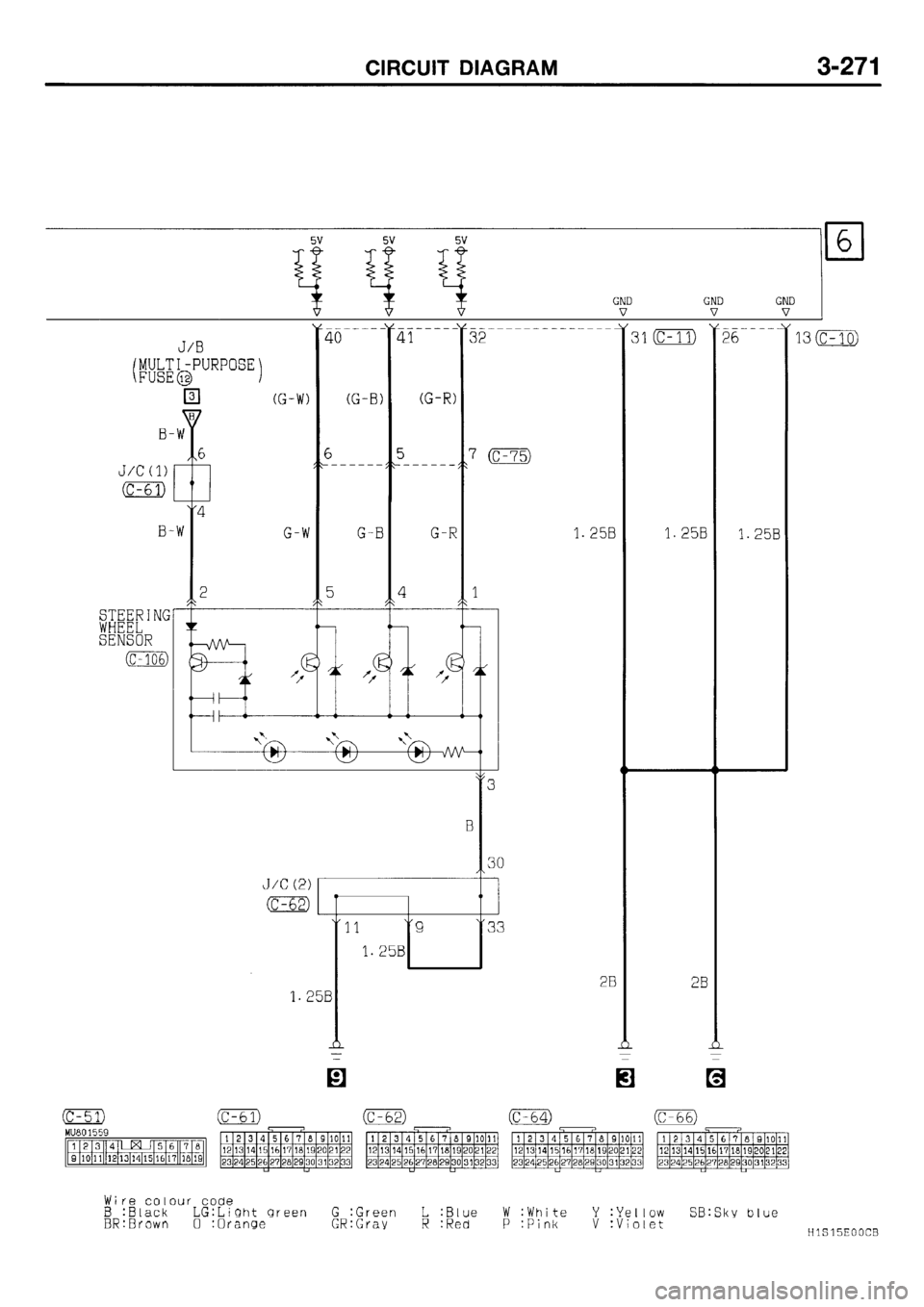 MITSUBISHI GALANT 2001 8.G Electrical Wiring Diagram Workshop Manual 