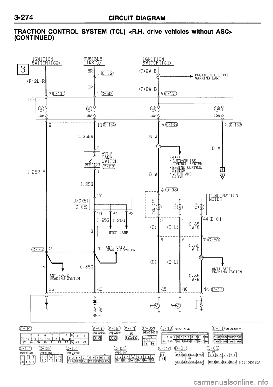 MITSUBISHI GALANT 2001 8.G Electrical Wiring Diagram Workshop Manual 