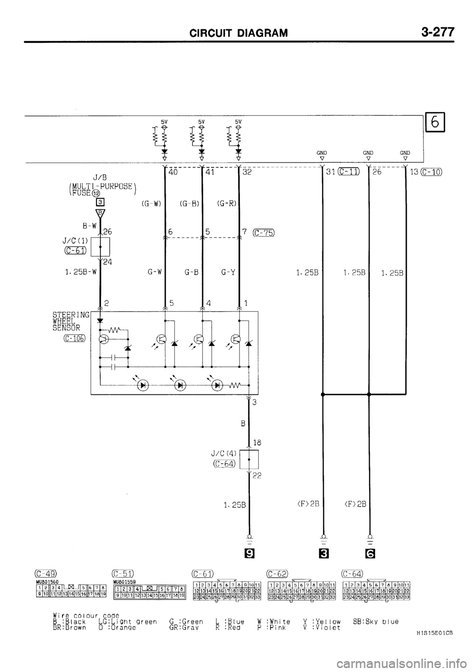 MITSUBISHI GALANT 2001 8.G Electrical Wiring Diagram Workshop Manual 