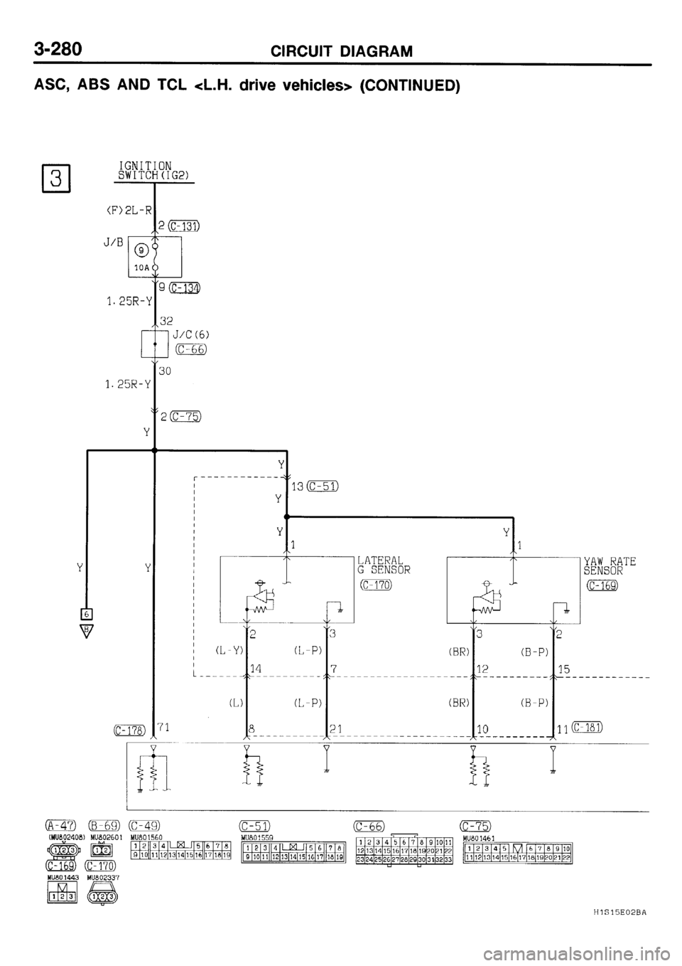 MITSUBISHI GALANT 2001 8.G Electrical Wiring Diagram Workshop Manual 