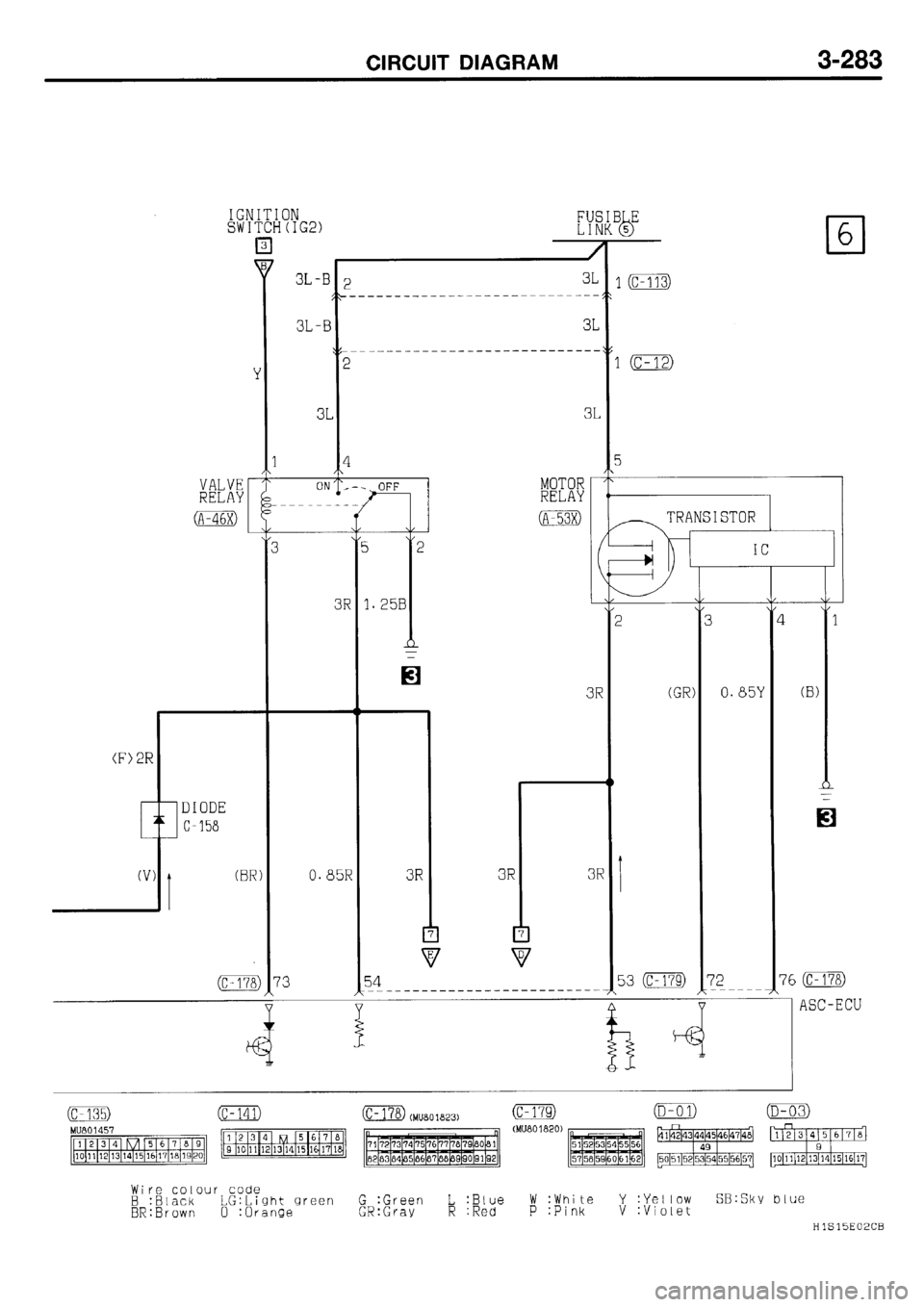 MITSUBISHI GALANT 2001 8.G Electrical Wiring Diagram Workshop Manual 