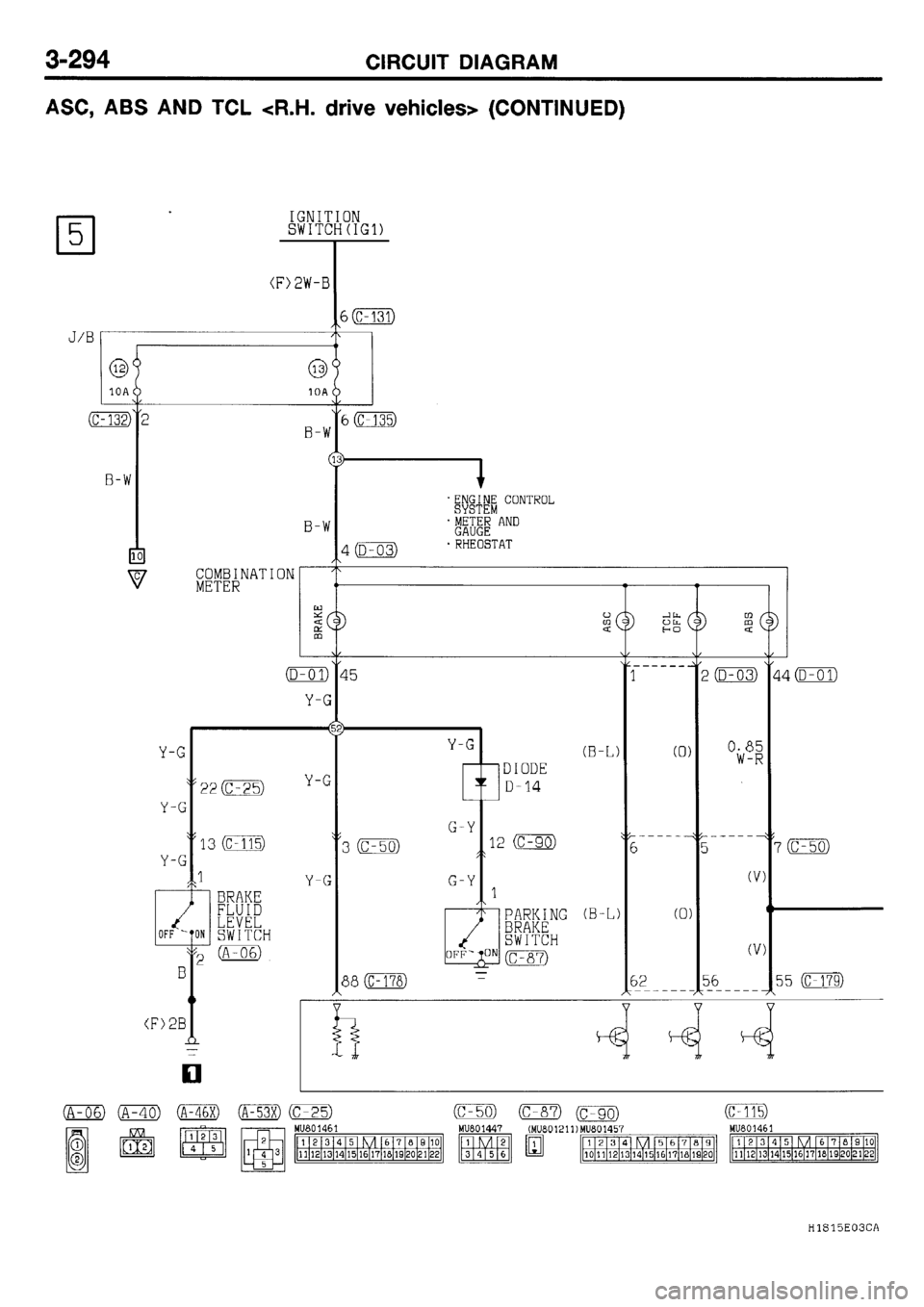 MITSUBISHI GALANT 2001 8.G Electrical Wiring Diagram Workshop Manual 