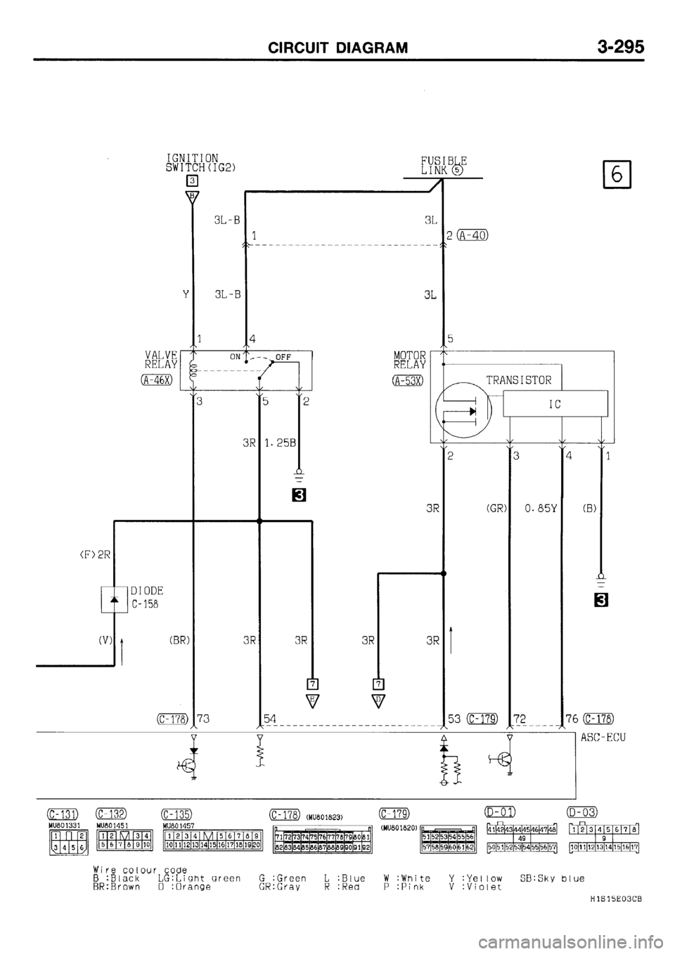 MITSUBISHI GALANT 2001 8.G Electrical Wiring Diagram Workshop Manual 