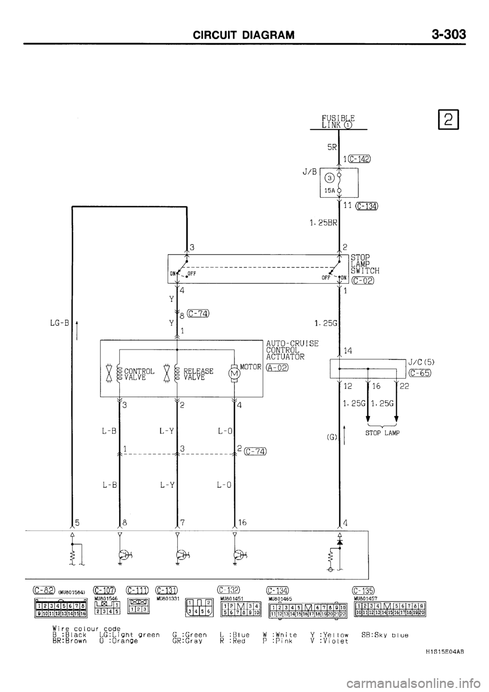 MITSUBISHI GALANT 2001 8.G Electrical Wiring Diagram Workshop Manual 
