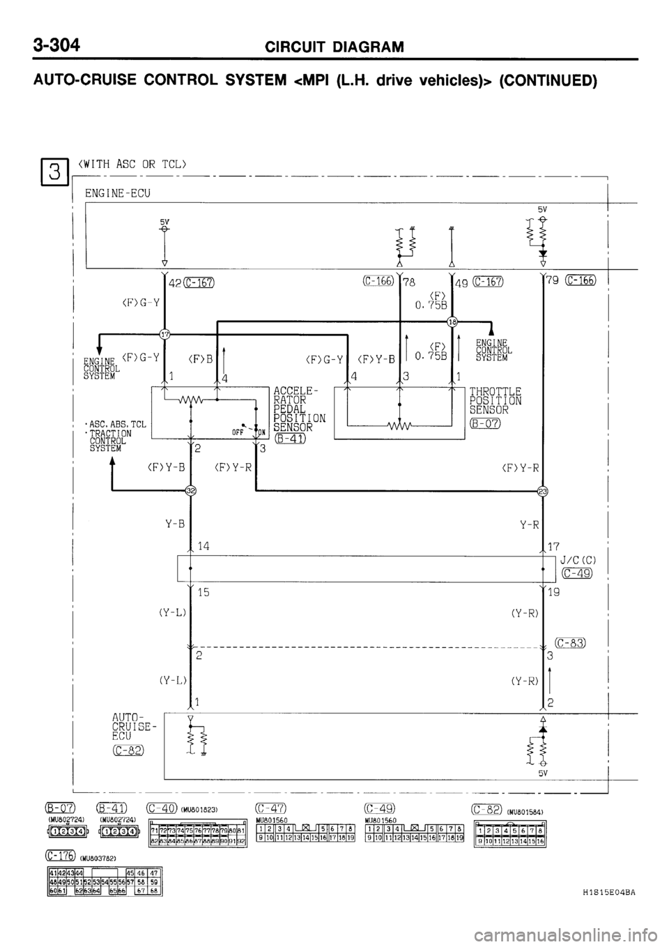 MITSUBISHI GALANT 2001 8.G Electrical Wiring Diagram Workshop Manual 
