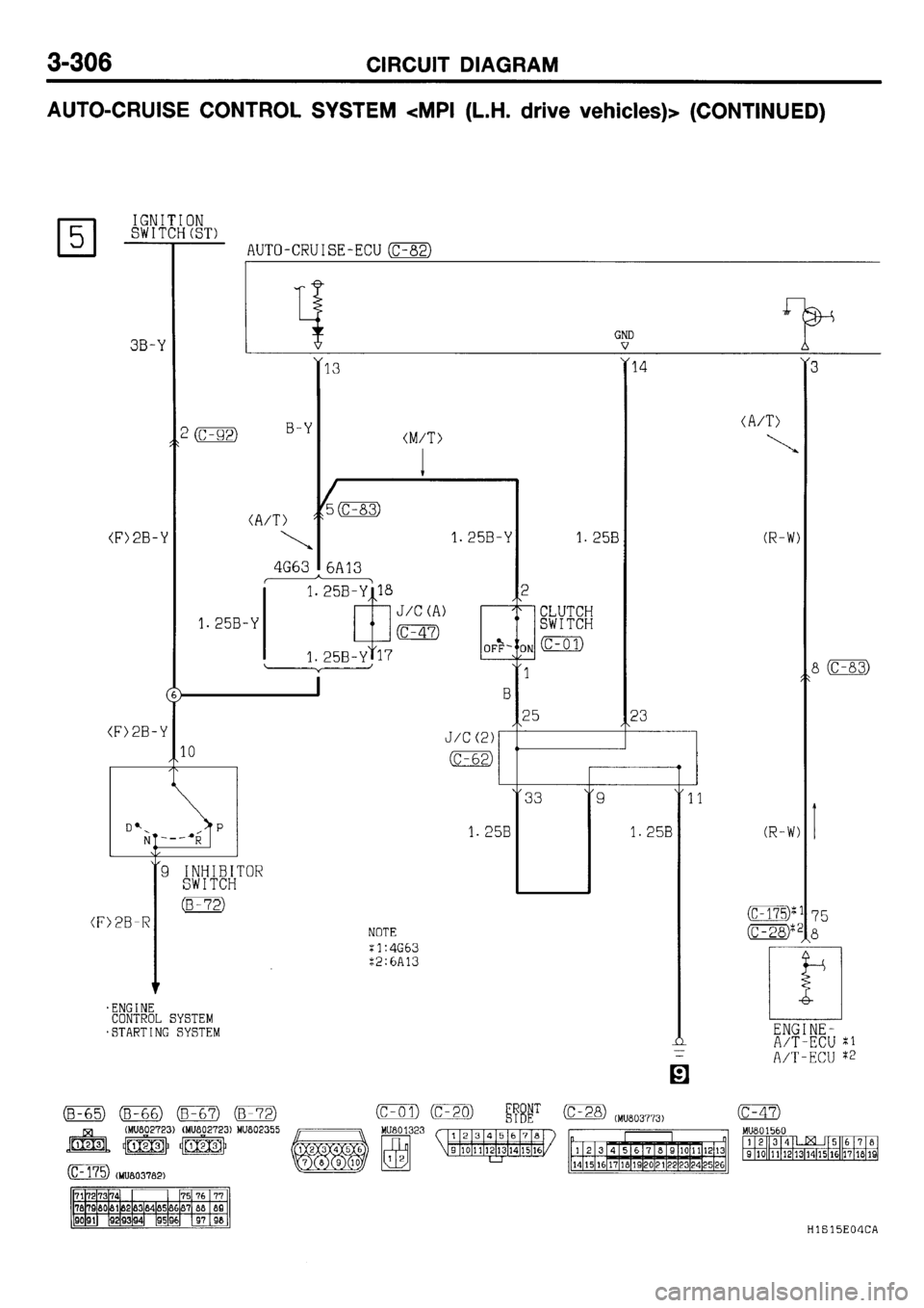 MITSUBISHI GALANT 2001 8.G Electrical Wiring Diagram Workshop Manual 