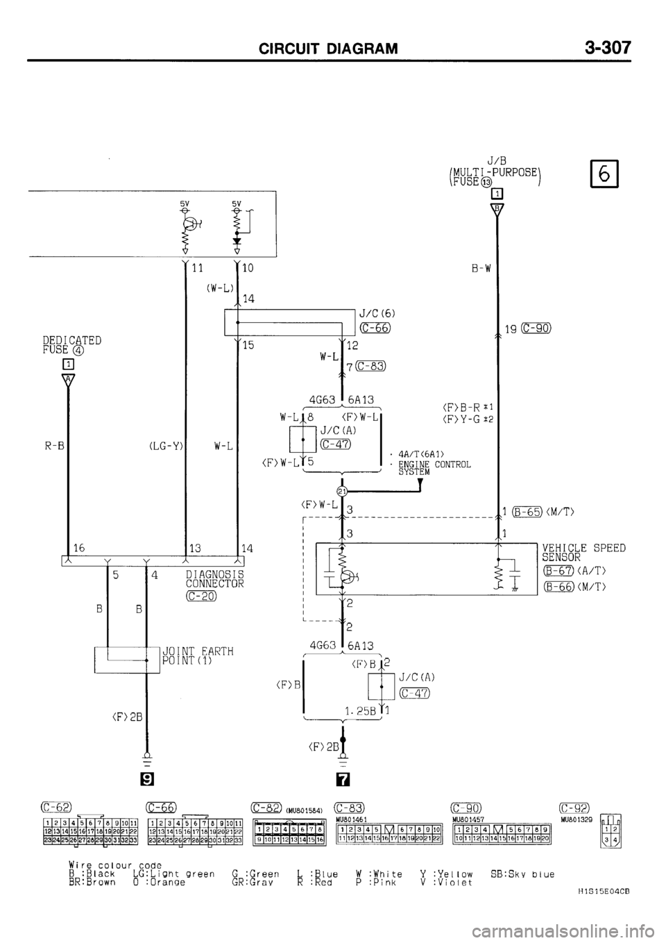 MITSUBISHI GALANT 2001 8.G Electrical Wiring Diagram Workshop Manual 