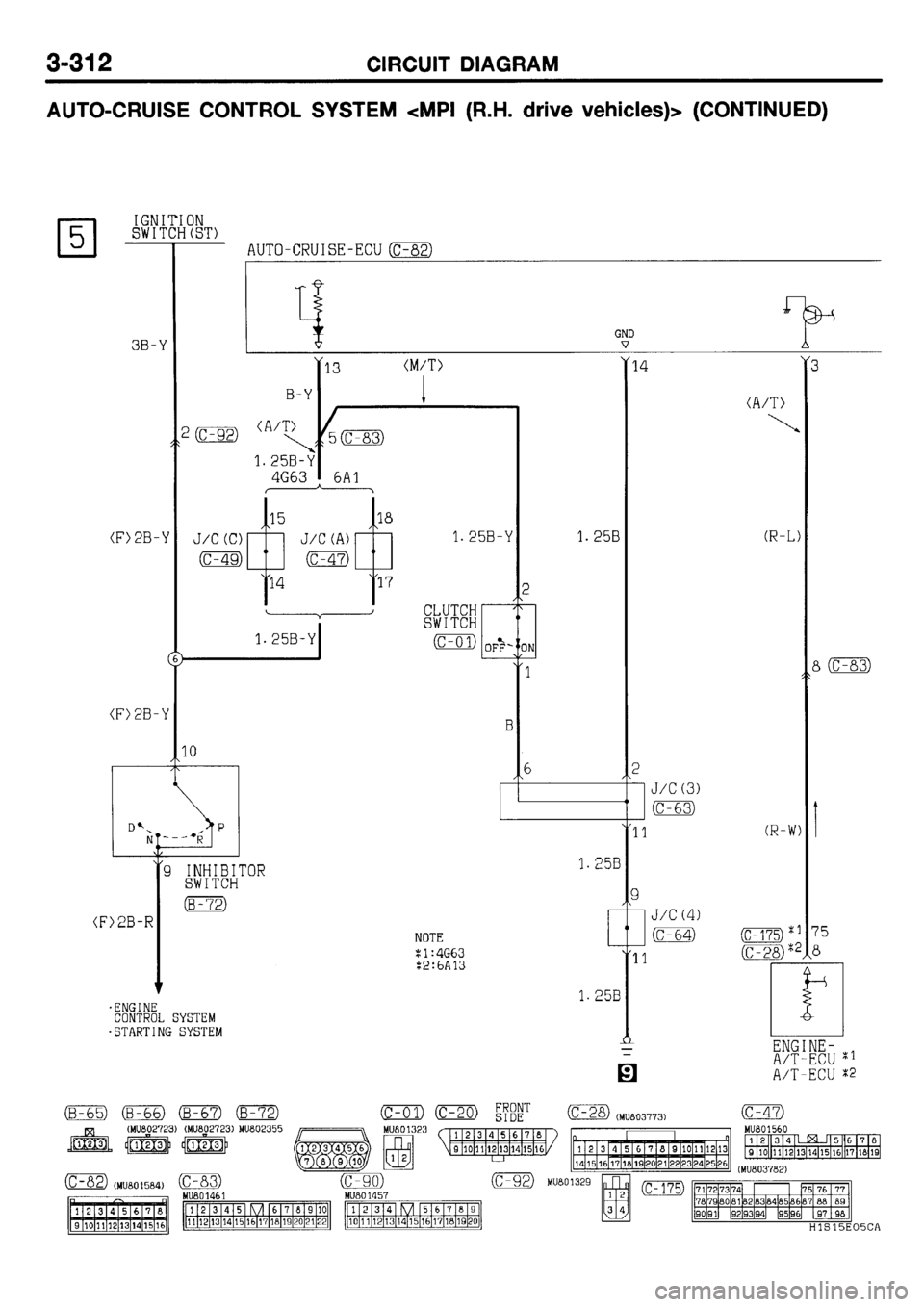 MITSUBISHI GALANT 2001 8.G Electrical Wiring Diagram Workshop Manual 