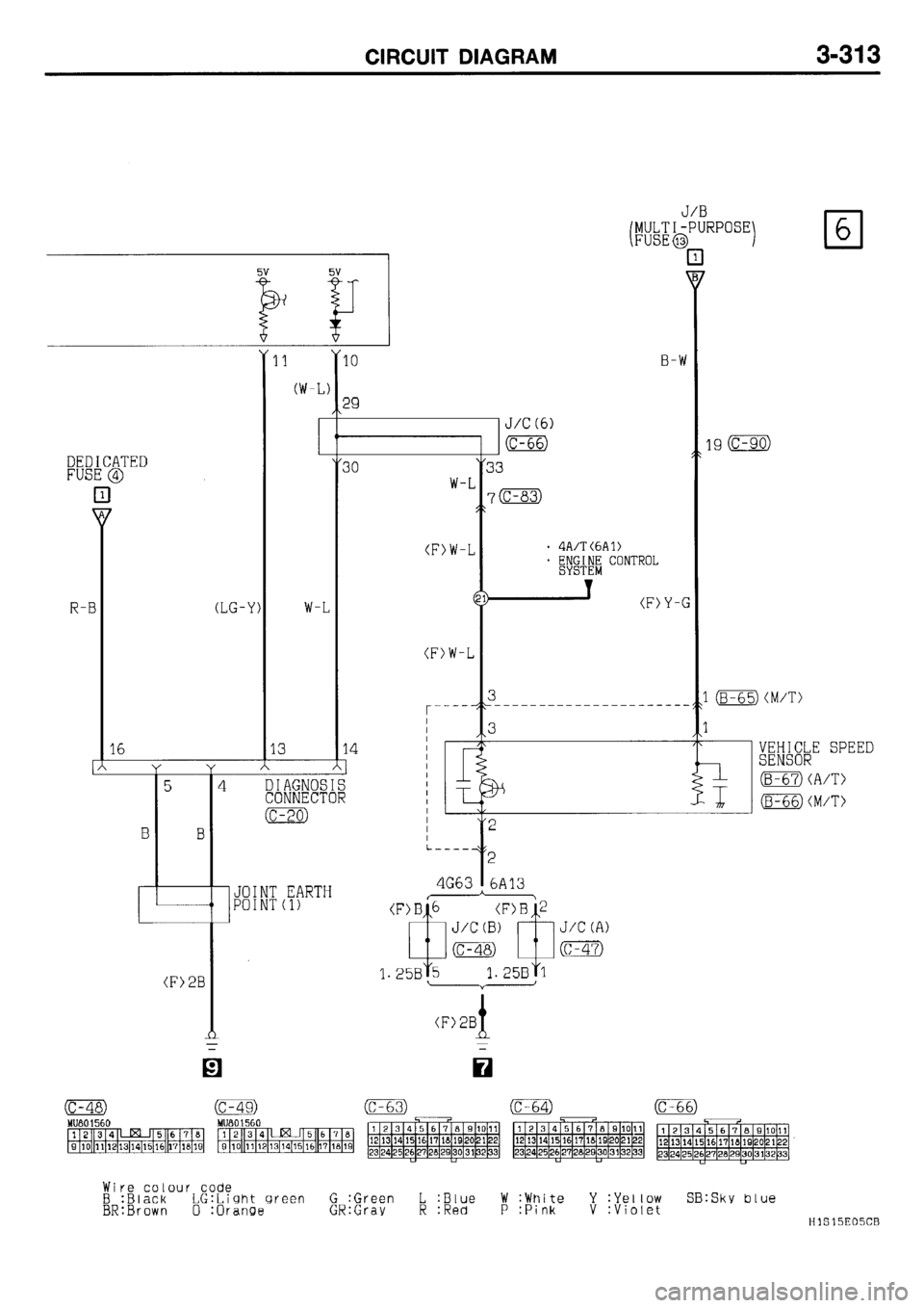MITSUBISHI GALANT 2001 8.G Electrical Wiring Diagram Workshop Manual 