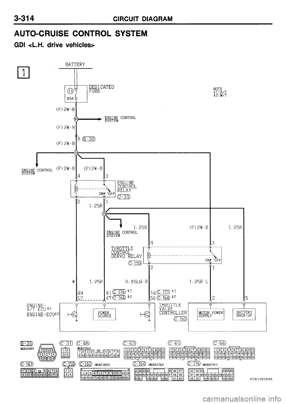 MITSUBISHI GALANT 2001 8.G Electrical Wiring Diagram Workshop Manual 