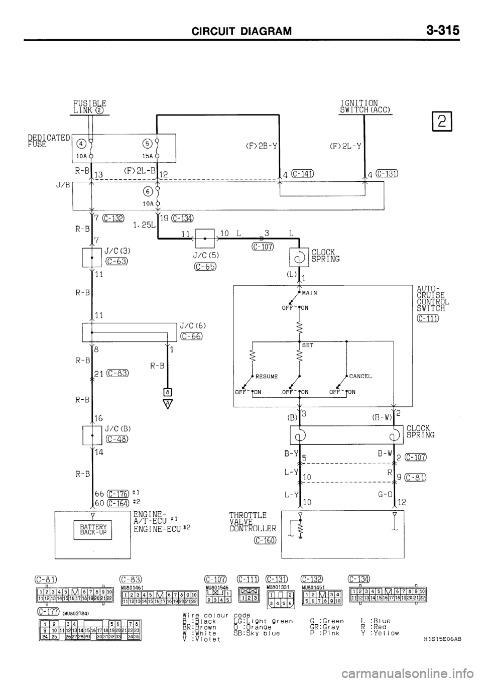 MITSUBISHI GALANT 2001 8.G Electrical Wiring Diagram Workshop Manual 