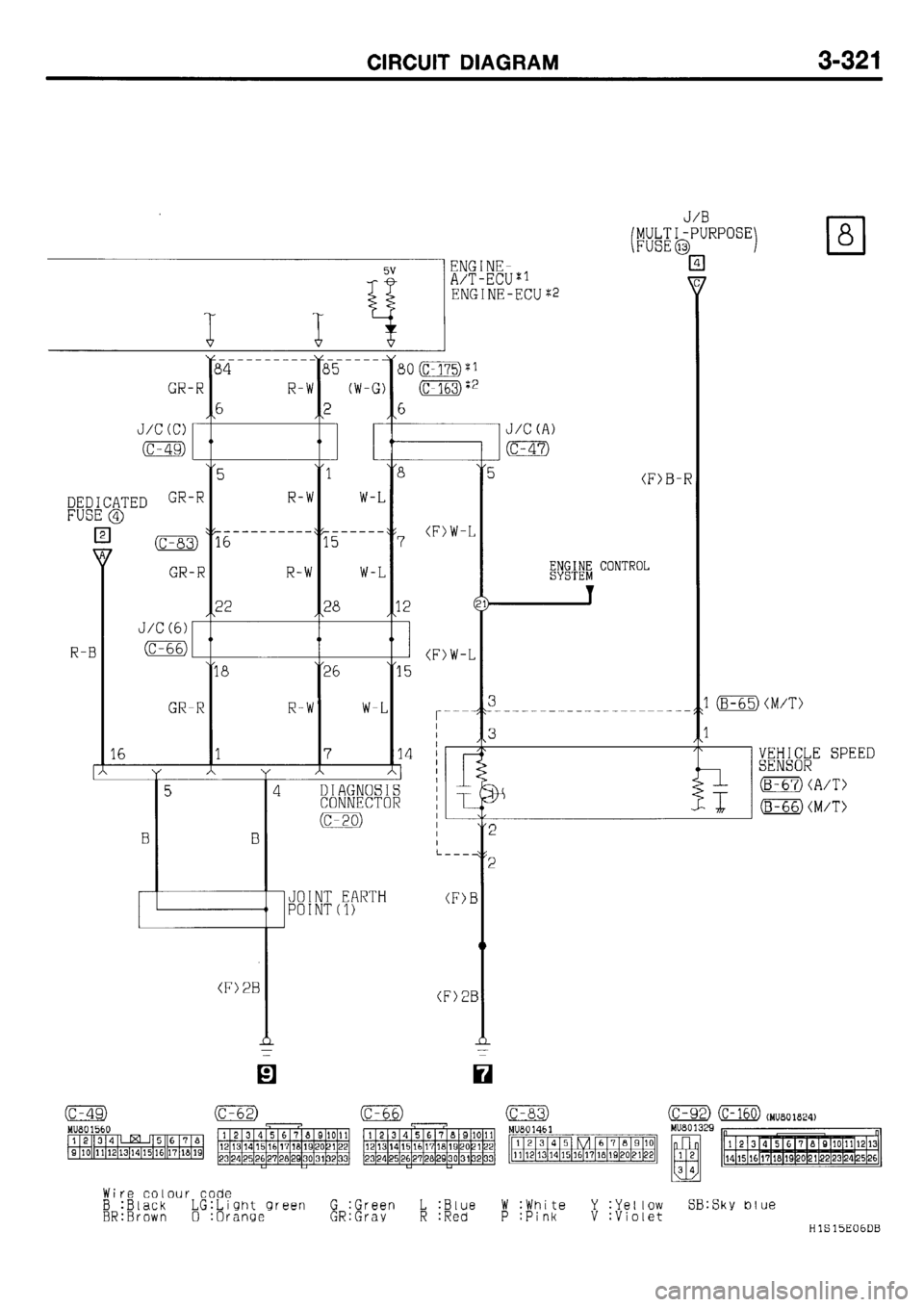 MITSUBISHI GALANT 2001 8.G Electrical Wiring Diagram Workshop Manual 