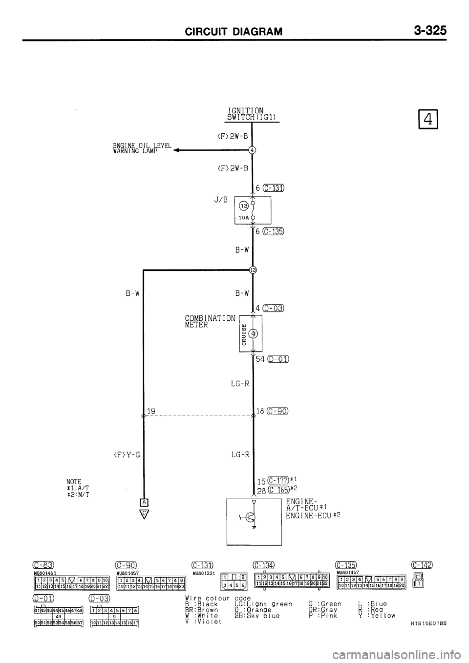 MITSUBISHI GALANT 2001 8.G Electrical Wiring Diagram Workshop Manual 