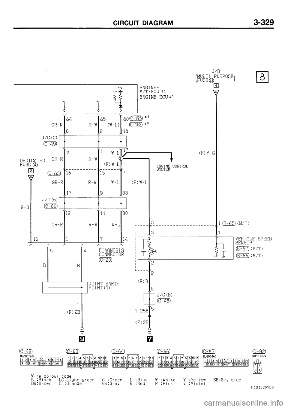 MITSUBISHI GALANT 2001 8.G Electrical Wiring Diagram Workshop Manual 