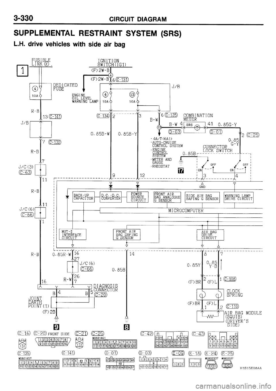 MITSUBISHI GALANT 2001 8.G Electrical Wiring Diagram Workshop Manual 