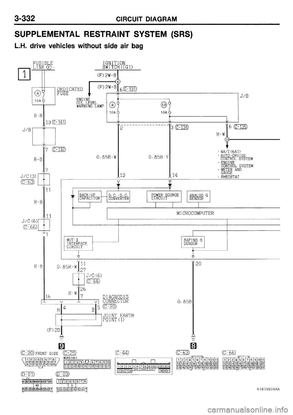 MITSUBISHI GALANT 2001 8.G Electrical Wiring Diagram Workshop Manual 