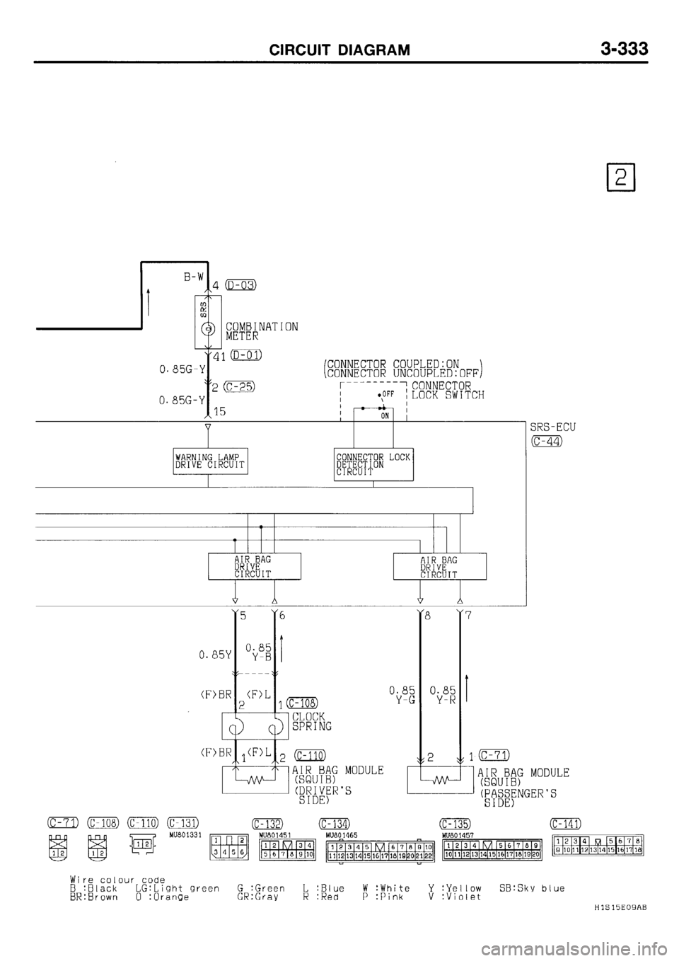 MITSUBISHI GALANT 2001 8.G Electrical Wiring Diagram Workshop Manual 