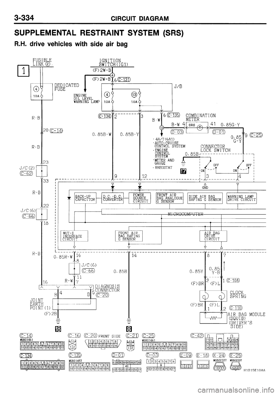 MITSUBISHI GALANT 2001 8.G Electrical Wiring Diagram Workshop Manual 