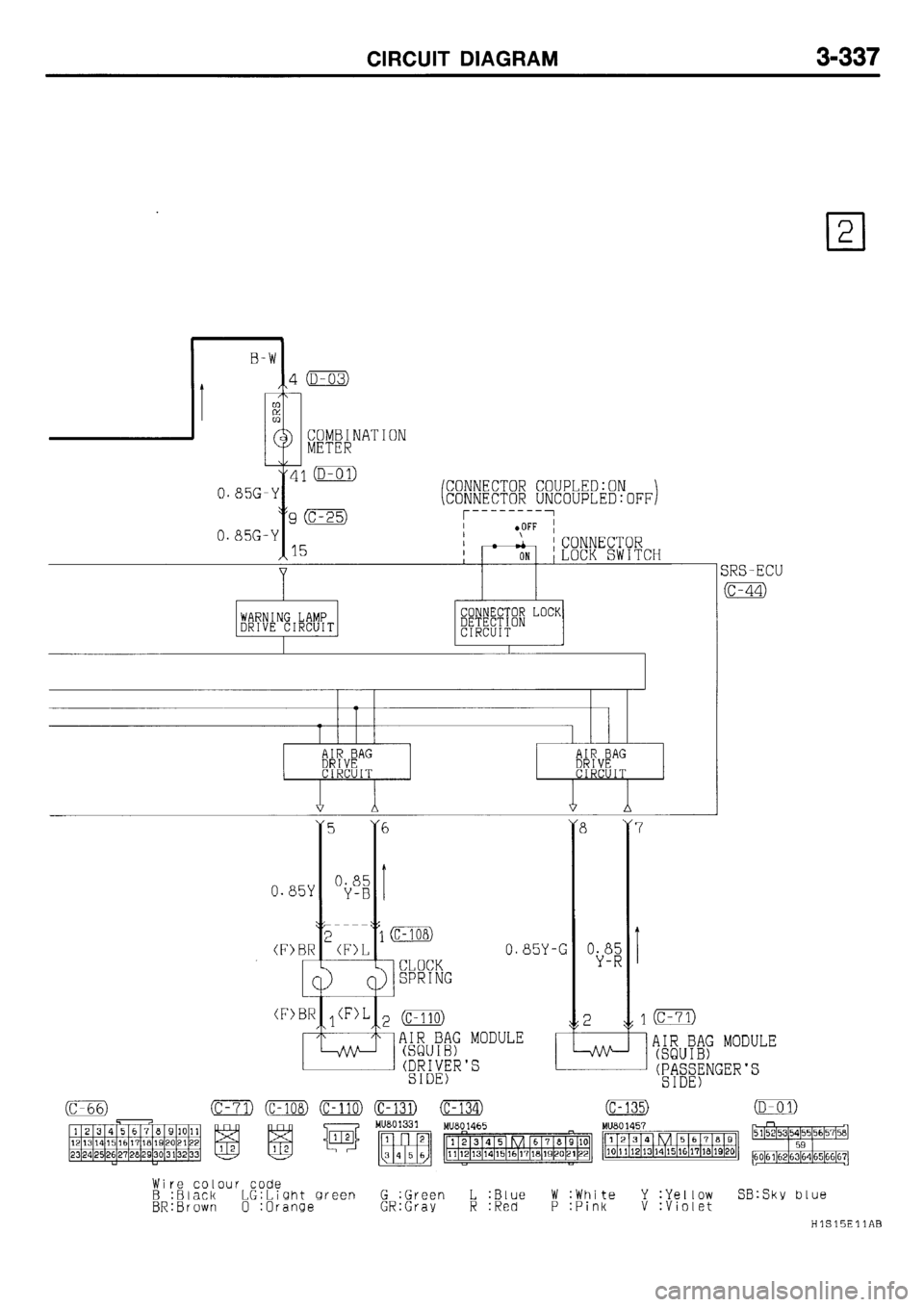 MITSUBISHI GALANT 2001 8.G Electrical Wiring Diagram Workshop Manual 