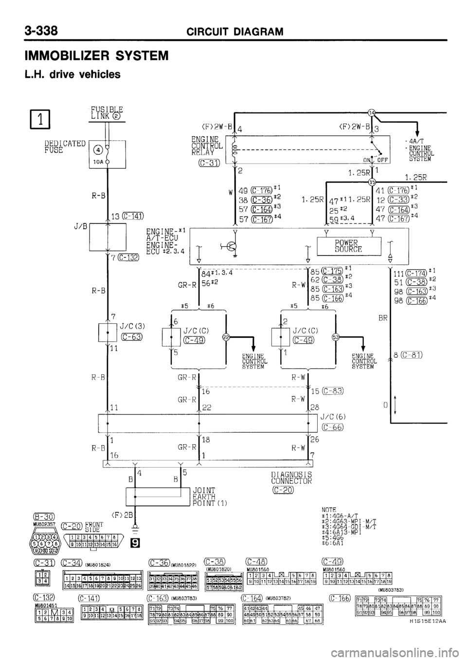 MITSUBISHI GALANT 2001 8.G Electrical Wiring Diagram Workshop Manual 