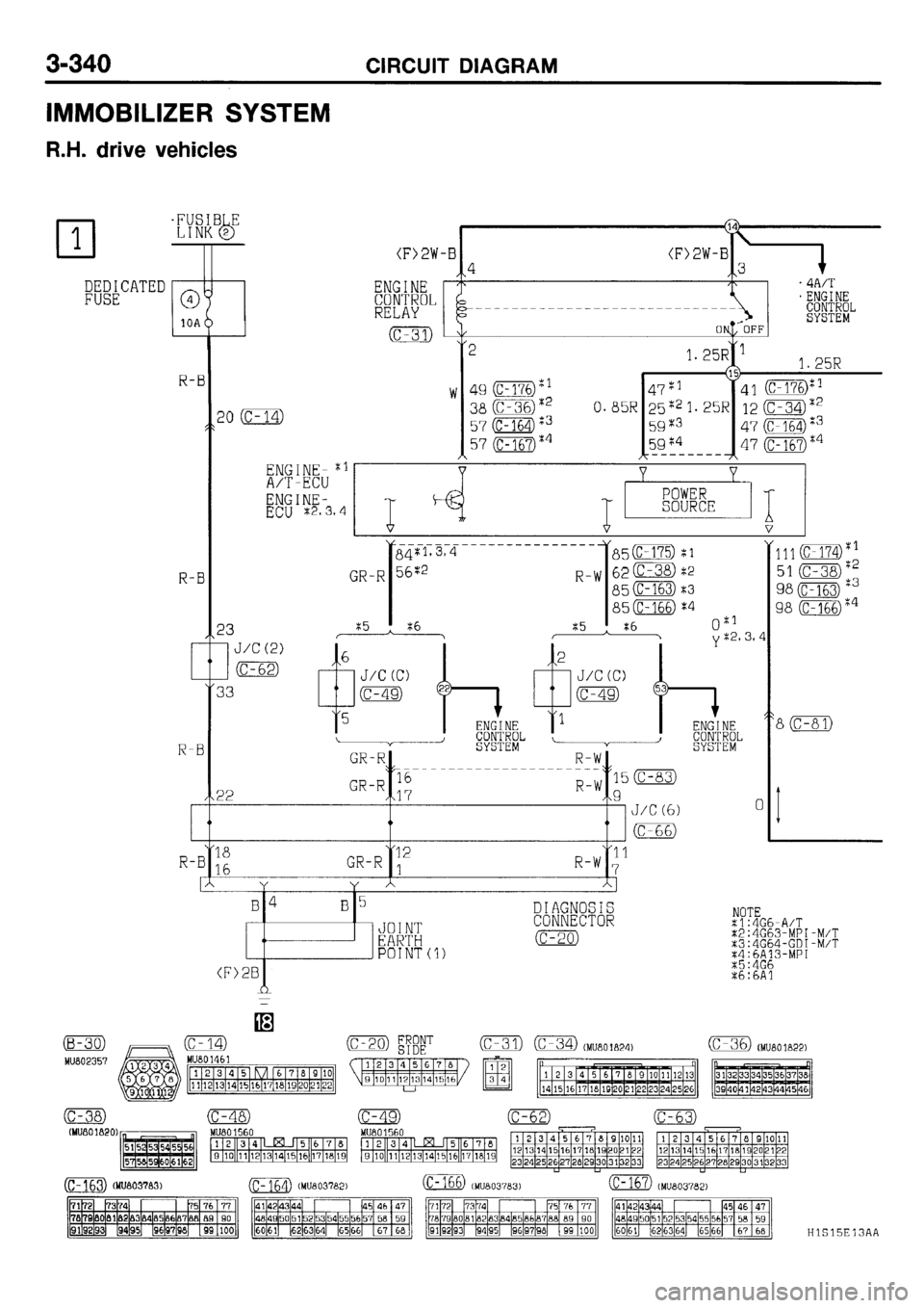 MITSUBISHI GALANT 2001 8.G Electrical Wiring Diagram Workshop Manual 