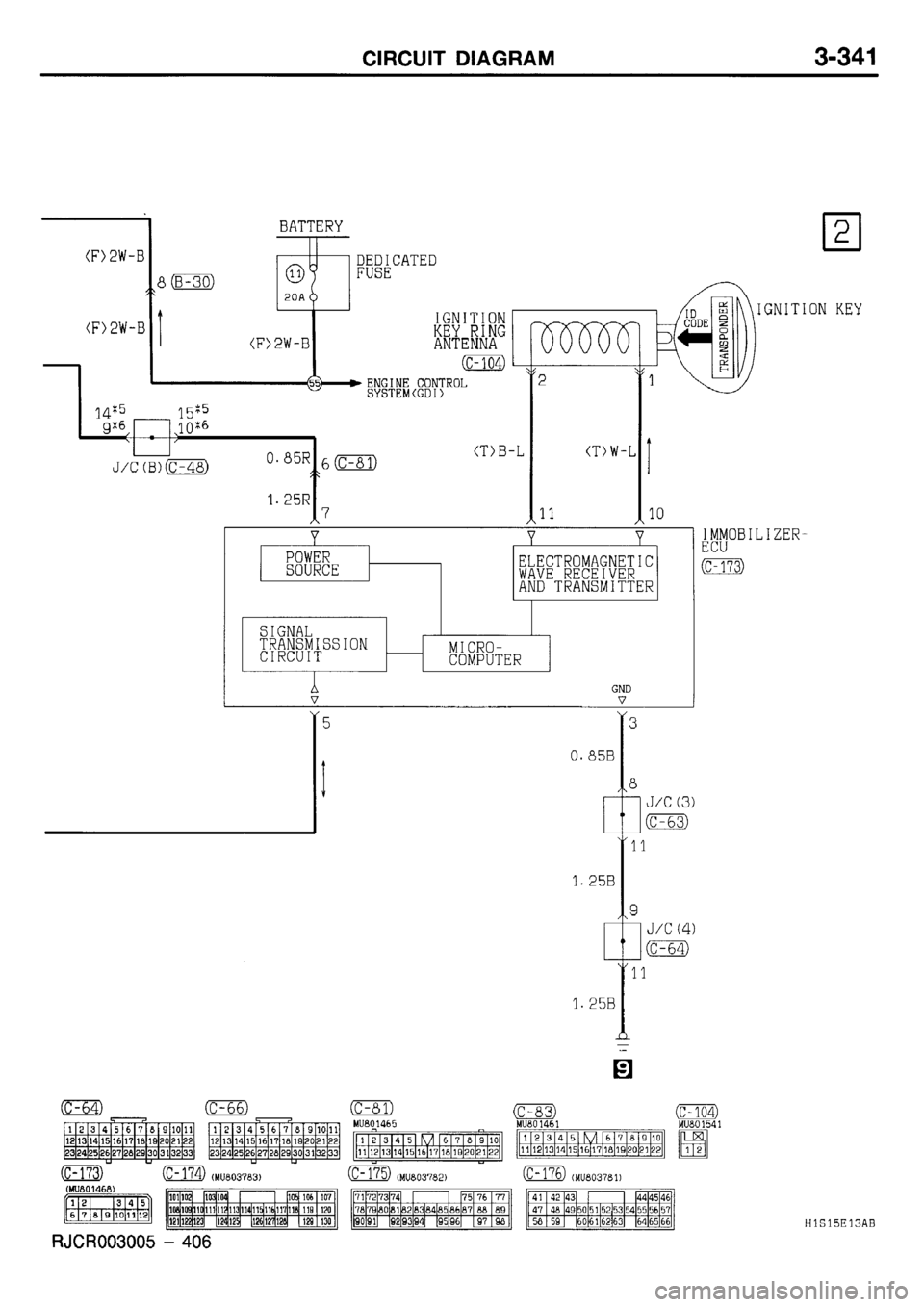 MITSUBISHI GALANT 2001 8.G Electrical Wiring Diagram Workshop Manual 