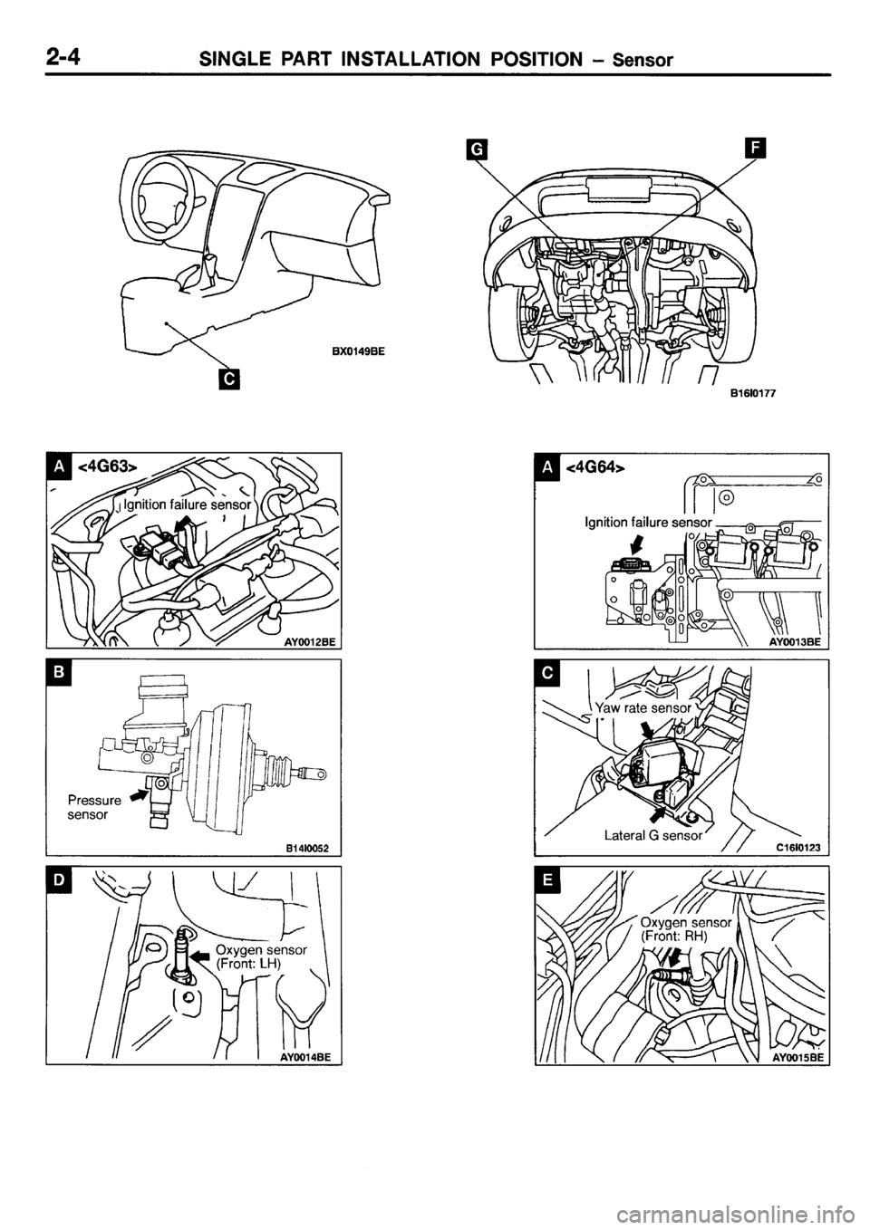MITSUBISHI GALANT 2001 8.G Electrical Wiring Diagram Repair Manual 