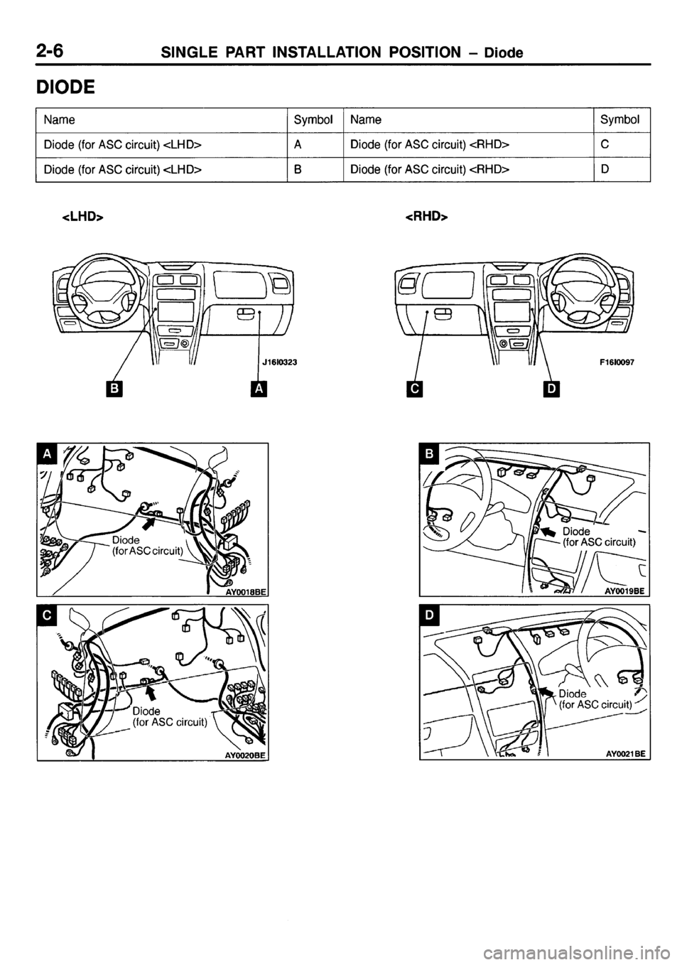 MITSUBISHI GALANT 2001 8.G Electrical Wiring Diagram Repair Manual 