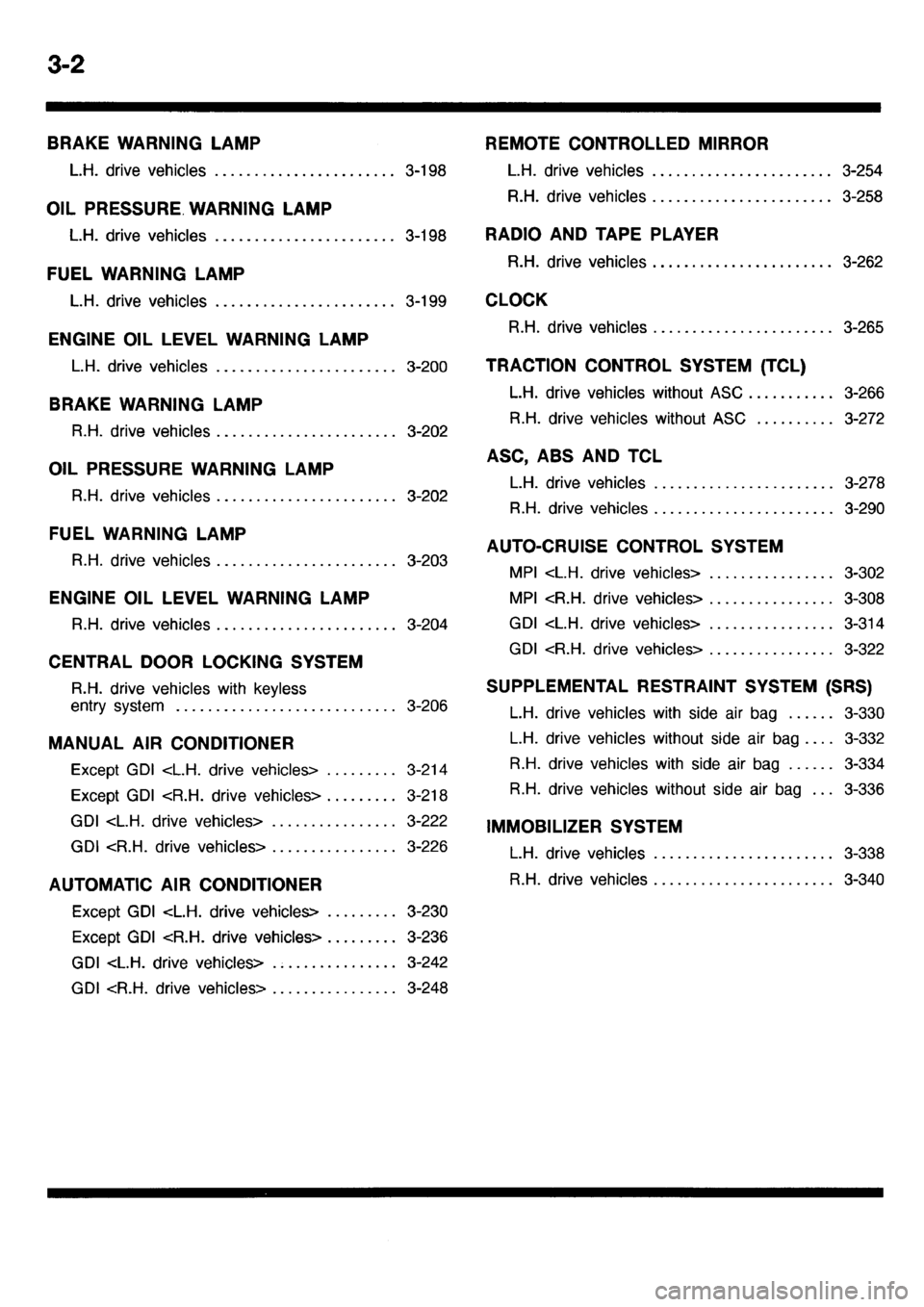 MITSUBISHI GALANT 2001 8.G Electrical Wiring Diagram Repair Manual 