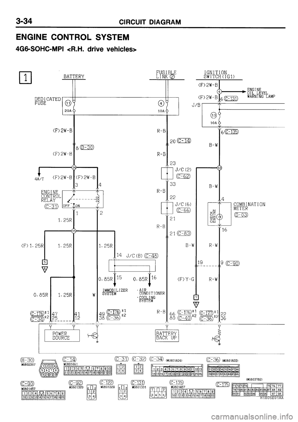 MITSUBISHI GALANT 2001 8.G Electrical Wiring Diagram Owners Manual 