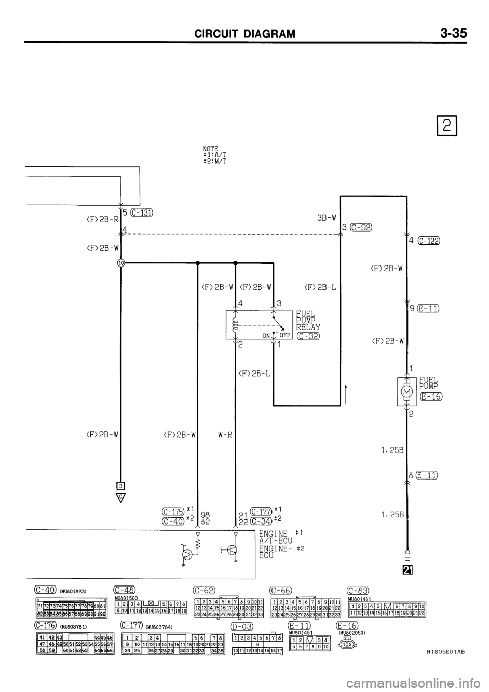 MITSUBISHI GALANT 2001 8.G Electrical Wiring Diagram Owners Manual 