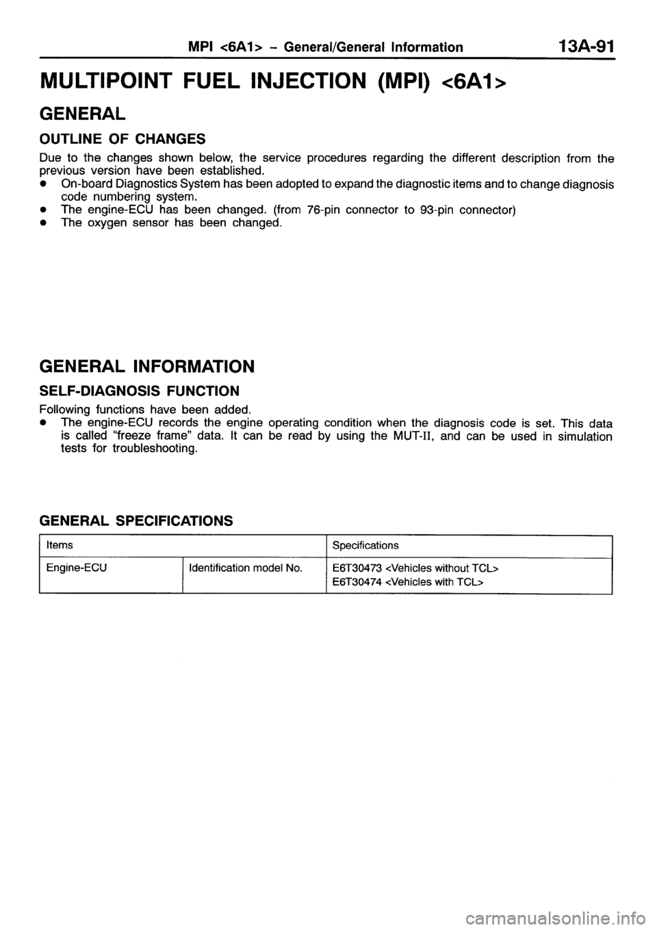 MITSUBISHI GALANT 2001 8.G Workshop Manual 