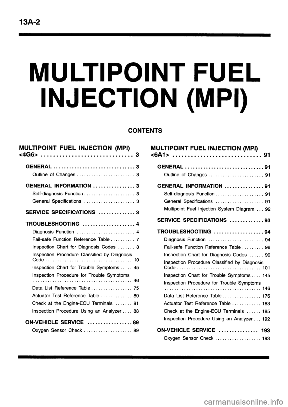 MITSUBISHI GALANT 2001 8.G User Guide MITSUBISHI GALANT 2001 8.G User Guide