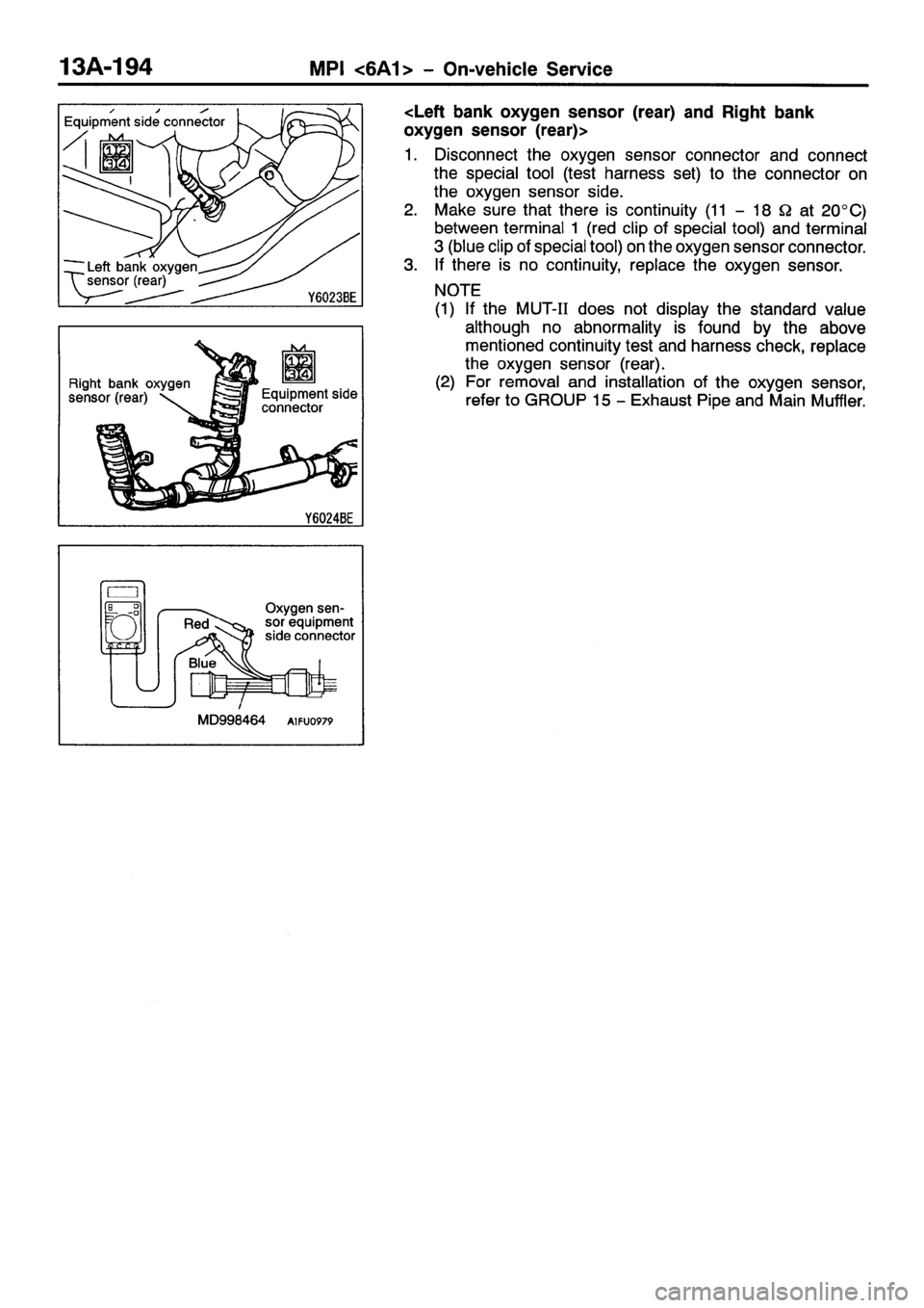 MITSUBISHI GALANT 2001 8.G Workshop Manual 
