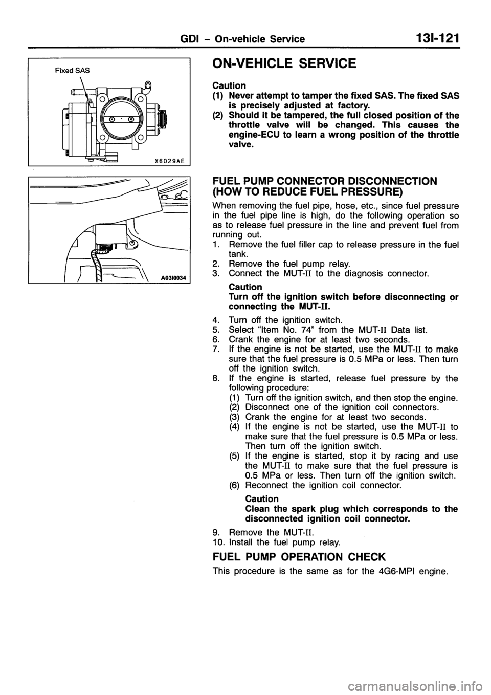 MITSUBISHI GALANT 2001 8.G Workshop Manual 