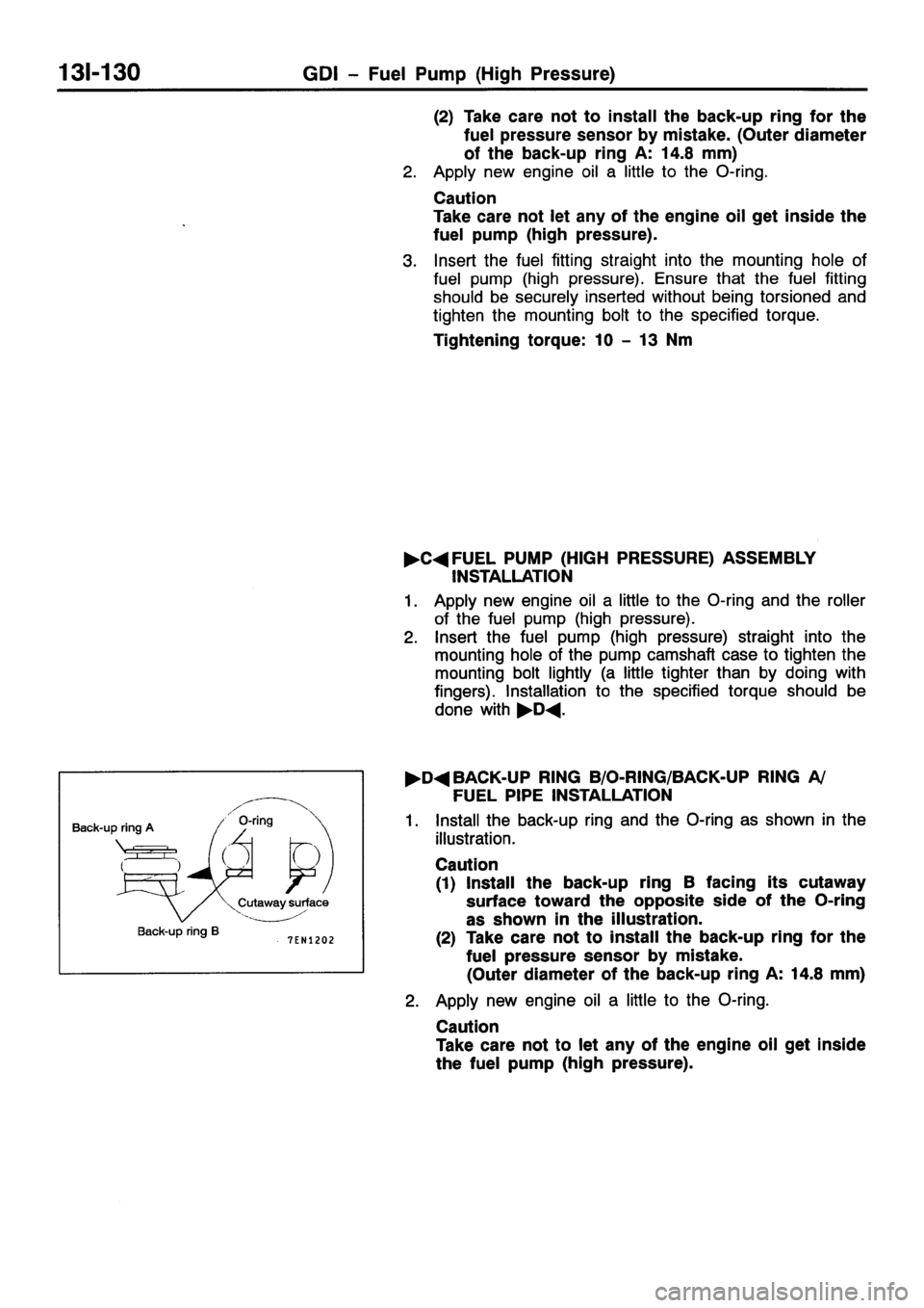 MITSUBISHI GALANT 2001 8.G Workshop Manual 