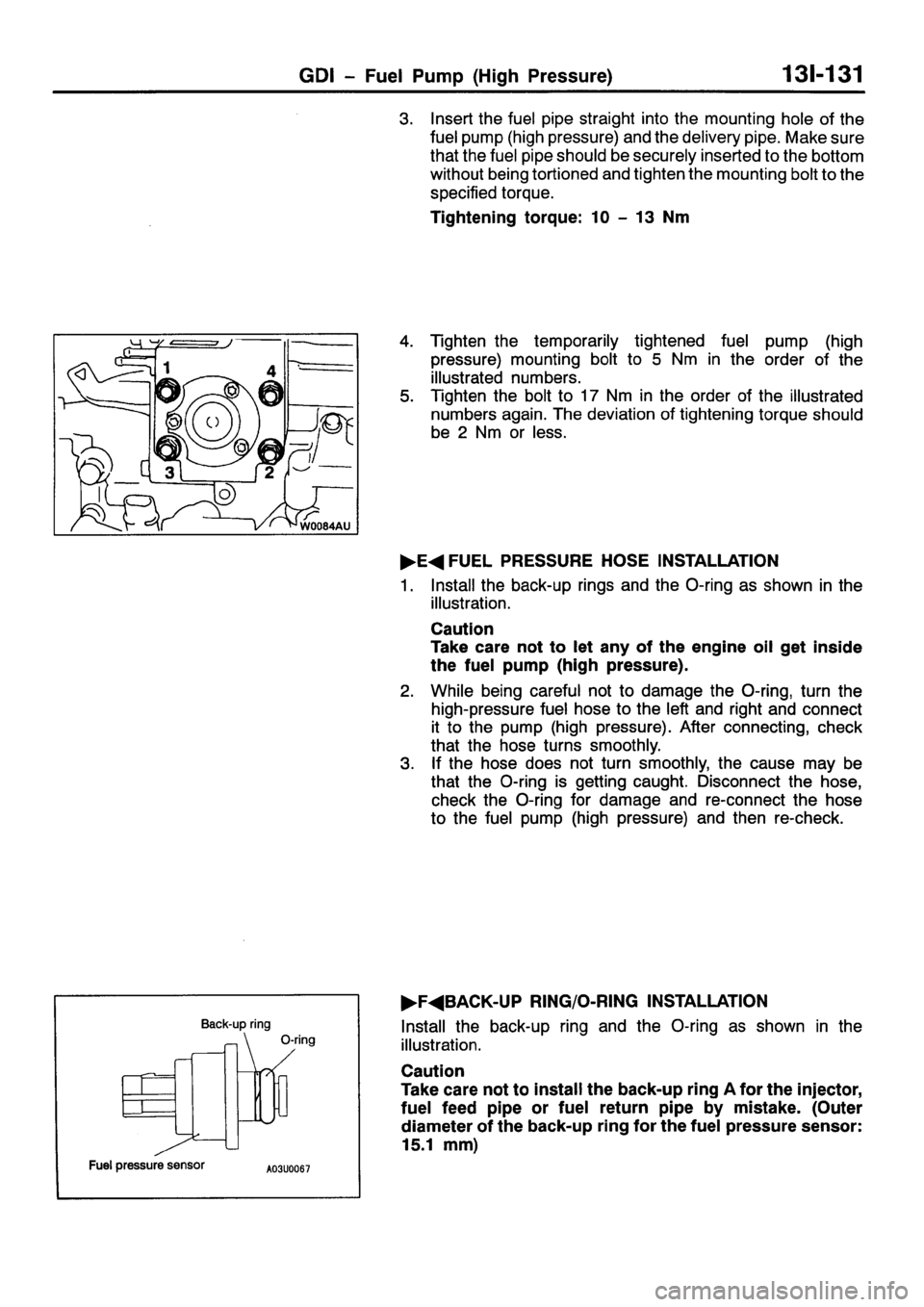 MITSUBISHI GALANT 2001 8.G Workshop Manual 