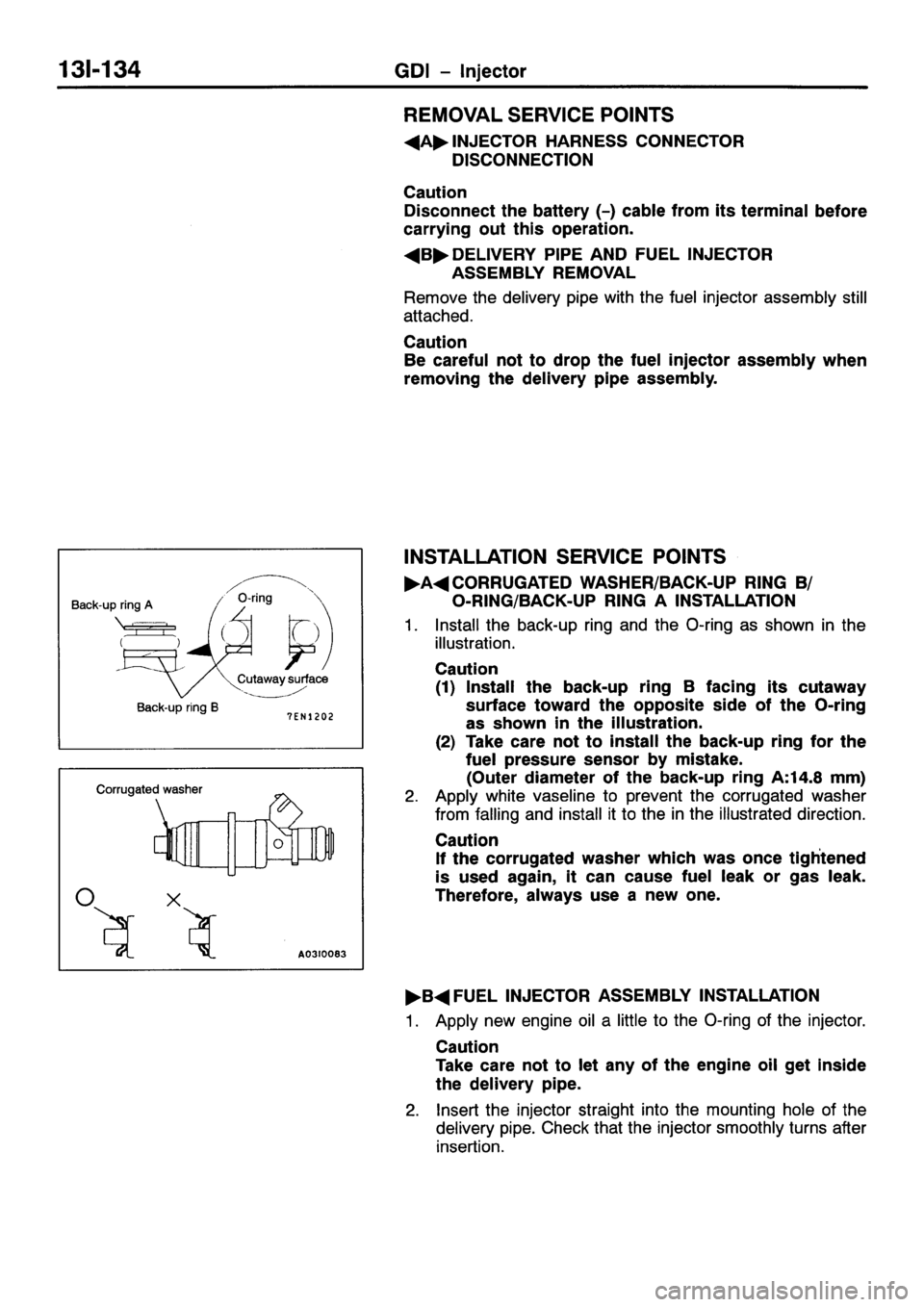 MITSUBISHI GALANT 2001 8.G Workshop Manual 