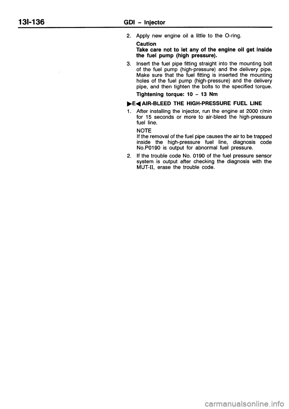 MITSUBISHI GALANT 2001 8.G Workshop Manual 