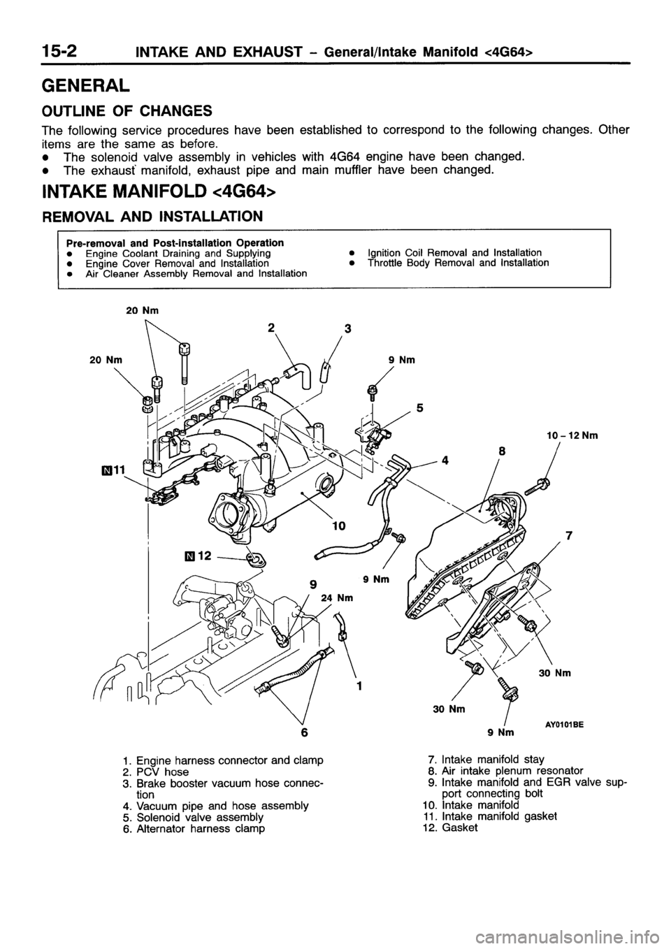 MITSUBISHI GALANT 2001 8.G Workshop Manual 