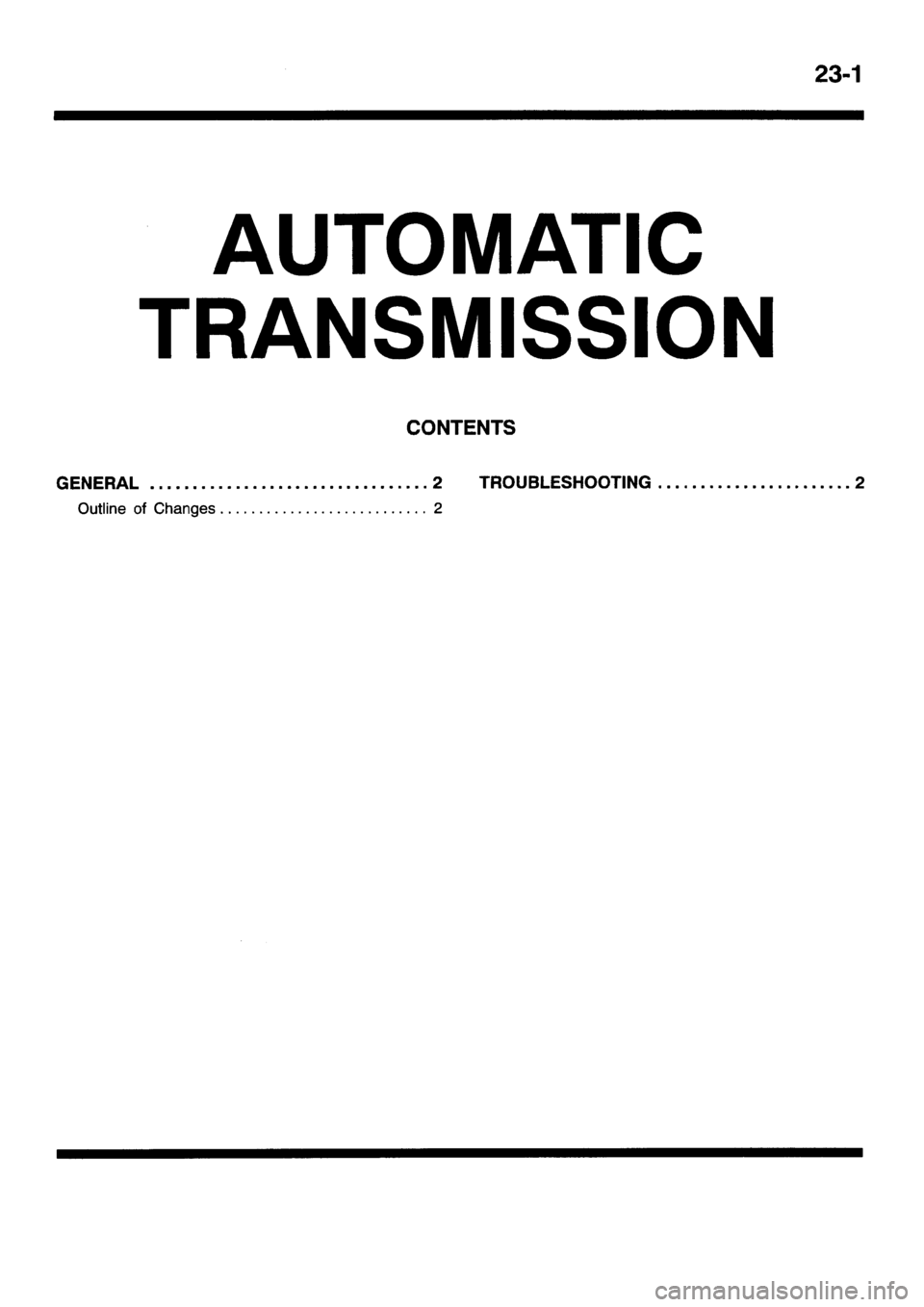 MITSUBISHI GALANT 2001 8.G Workshop Manual 