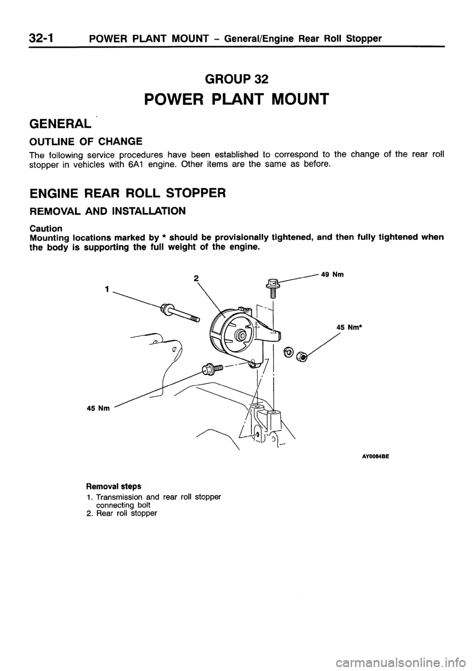 MITSUBISHI GALANT 2001 8.G Workshop Manual 